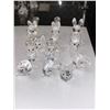"Swarovski - Glass Crystal Figurine" - Group of 11 glass crystal figurines