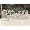 "Swarovski - Glass Crystal Figurine" - Group of 10 glass crystal figurines
