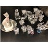 "Swarovski - Glass Crystal Figurine" - Group of 12 glass crystal figurines