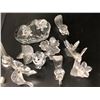 "Swarovski - Glass Crystal Figurine" - Group of 9 glass crystal figurines