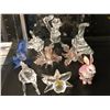 "Swarovski - Glass Crystal Figurine" - Group of 9 glass crystal figurines