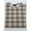 Image 1 : "Burberry" - Crew neck checkered women's half sleeve t-shirt - Size: XL - Brand New w/tag