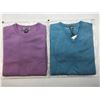 Image 1 : "LG Cashmere by Chow" - Group of 2 100 % Cashmere women's sweater - includes V-neck sweater & a crew