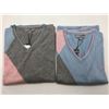Image 1 : "LG Cashmere by Chow" - Group of 2 55% Silk /45% Cashmere V-neck women's sweater - Sizes: XL & L - B