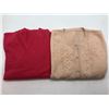 Image 1 : Group of 2 Women's sweaters - includes Cardigan jacket w/embroidery & plain V-neck Cashmere sweater 