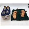 Image 1 : "Ralph Lauren" - Women's Sandals w/dust bag (Size: 6 1/2) & "Keds" women leather slip on (Size: 6 1/