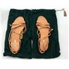 Image 2 : "Ralph Lauren" - Women's Sandals w/dust bag (Size: 6 1/2) & "Keds" women leather slip on (Size: 6 1/