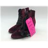 Image 2 : "Wishbone Collection" - Women's red velvet shoes w/heels from the superhero show - Size: 8.5M