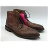 Image 2 : Group of 2  boots - includes "ALDO" brown leather boots (Size: 10 1/2) & "Intesi" Zip up boots (Size