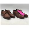 Image 1 : "Cole Haan" - Group of 2 men's brown leather dress shoes (Size: 9 & 11)