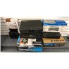 Image 1 : Large group of electronics - includes Panasonic VHS-C Movie camera w/case/Panasonic DVD/VCR Deck/Vin