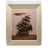 Image 2 : Group of 2 framed wall décors - includes framed oil painting on canvas signed by D.Stern (approx. 21