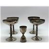 Image 1 : Group of 4 Silver Plated Wine Goblets