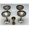 Image 2 : Group of 4 Silver Plated Wine Goblets