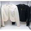 Image 1 : "Club Monaco" - Women's black zip up crew neck jacket (Size: S) & women's white blazer (Size: 4)