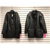 Image 1 : "Britches" - Group of 2 black leather jackets - Size: 4XL - Brand new w/tag - Retails: $595