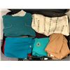 Image 2 : Retro style hard cover suitcase w/women's clothing - including sweaters/shirts/cardigans etc.