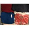 Image 2 : Retro style hard cover suitcase w/women's clothing - including cardigans/sweaters etc.
