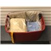 Image 1 : Box lot of movie set/estate wardrobe - includes sweaters/zip up sweaters etc - assorted sizes
