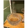 Image 2 : Shelf lot of glassware - includes "Val S'Lambert" large glass décor