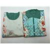 Image 1 : 2 pc set of women's cotton silk clothing - includes crew neck shirt & Polo neck cardigan