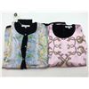 Image 1 : "Balla Valentino" - 2 pc set of women's cotton silk clothing - includes crew neck cardigan & a crew 