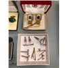 Image 2 : Large group of men's accessories - includes 3 2pc cufflinks set w/tie pins etc.