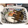 Image 8 : Large lot of misc. - includes 2 duffle bags/toilet seat cover/Moen shower rod/bar stool etc.