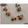 Image 2 : Group of 8 Gold Earrings (Stamped)