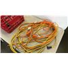 Image 2 : 2 EXTENTION CORDS WITH BLACK AND DECKER ANGLE GRINDER AND LEVEL