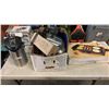Image 1 : BOX OF COOKWARE WITH GRIDDLE, COFFEE CARAFES AND MORE