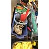 Image 2 : BOX AND BIN OF FOIL AND WRAP, TURF BUILDER, TARP, ETC