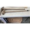 Image 2 : PICK AXE, SLEDGE HAMMER AND AXE HANDLE