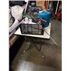 Image 1 : FISHING RODS, NET, LIFT JACKET, WATER JUG, FAN