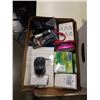Image 2 : 3 BOXES OF TOOLS, DRYER HOSE,  AND RECORDING STAND