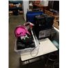 Image 1 : 2 LUGGAGE BAGS, 2 COFFEE MAKERS, BAGS AND KIDS BASEBALL GLOVES, ETC