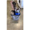 Image 1 : 2 LACROSSE STICKS, KIDS BASEBALL GLOVES AND BINS