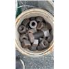 Image 8 : LOT OF ANCHORS, GRINDING WHEELS, SPACERS AND LARGE NUT/BOLTS CONSISTS OF 2 CANS AND 3 BUCKETS