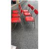 Image 3 : 6 RED FOLDING CHAIRS