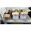 Image 1 : 3 BOXES OF RECORDS, HOLLYWOOD ROMANCE VIDEOS AND READING MATERIAL