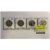 Image 1 : 4 USA 50 CENT COINS - JF KENNEDY 1971-1974