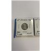 Image 2 : 4 CANADIAN MINT SILVER 10 CENT COINS - 1962, 1964, 1965, 1966 .800 SILVER