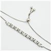 Image 2 : STERLING SILVER DIAMOND BOLA BRACELET, 36 DIAMONDS (0.10CTS), W/A $665.00
