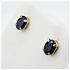 Image 2 : 14KT. YELLOW GOLD 7MM X 5MM NATURAL SAPPHIRE EARRINGS, 2.2CTS, W/A $840.00