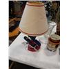 Image 8 : WEST GERMAN LIDDED URN, JAPAN HEAD MUG, CAR PLANTER, CARVED WOOD FIGURE, CRYSTAL VASE AND AIRPLANE T