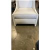 Image 2 : WHITE WOOD FRAMED ARM CHAIR