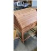 Image 2 : PINE DROPFRONT DESK AND WOOD ROLLING CHAIR