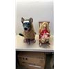 Image 1 : VINTAGE ROCKING DOLL WITH HYENA  PLUSH FIGURE