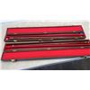 Image 2 : 2 CASED POTTOK 17 OZ POOL CUES WITH CASES