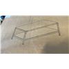 Image 2 : NEW 46 INCH ANGLE IRON RUSTIC METAL AND WOOD COFFEE TABLE